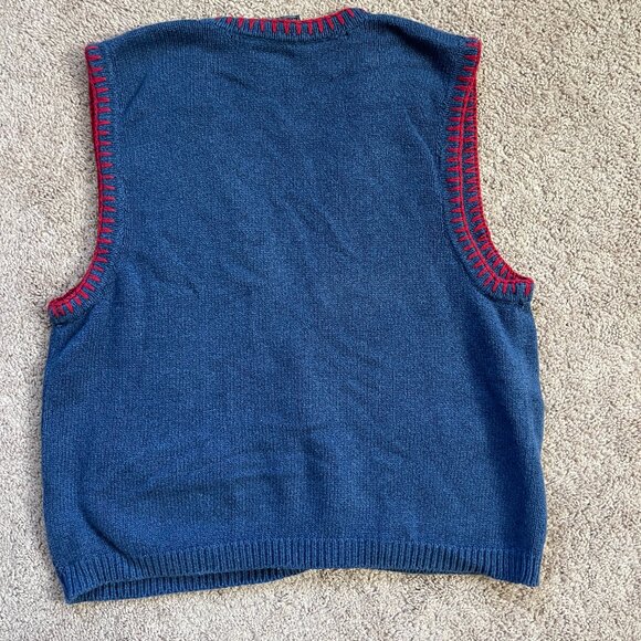 Vintage Beaded Aztec Bohemian Indie Native American Inspired Sweater Vest Size M - Picture 7 of 7